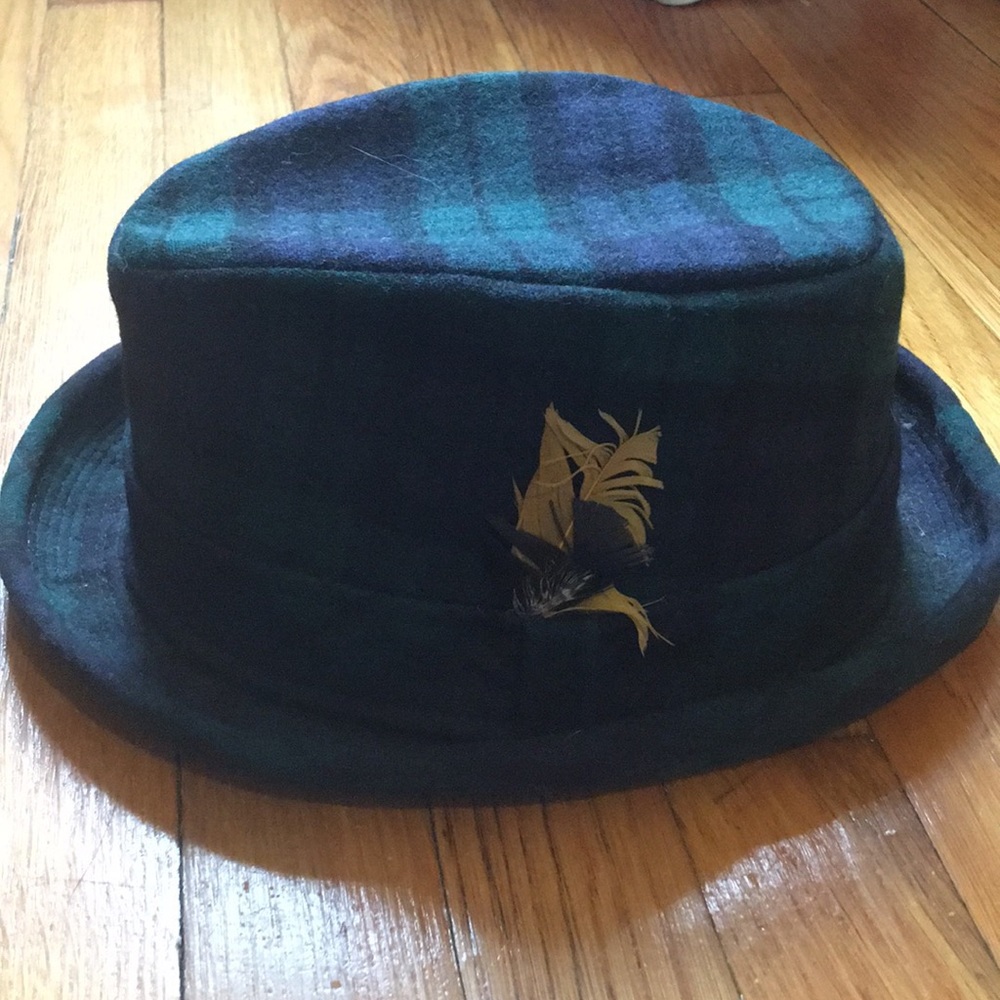 Pendleton green plaid fedora